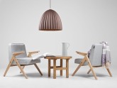 Lampa wisząca PLISSART L - brązowy/miedź