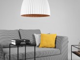 Lampa wisząca PLISSART M - biały/miedź