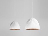 Lampa wisząca PLISSART M - biały/miedź