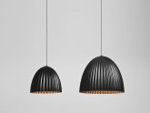 Lampa wisząca PLISSART M - czarny/miedź