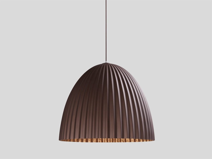 Lampa wisząca PLISSART M - brązowy/miedź