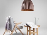 Lampa wisząca PLISSART M - brązowy/miedź