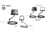 Lampa stołowa SHADE TABLE - klosz biały, czarny