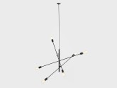 Lampa wisząca TWIGO 6 - czarny